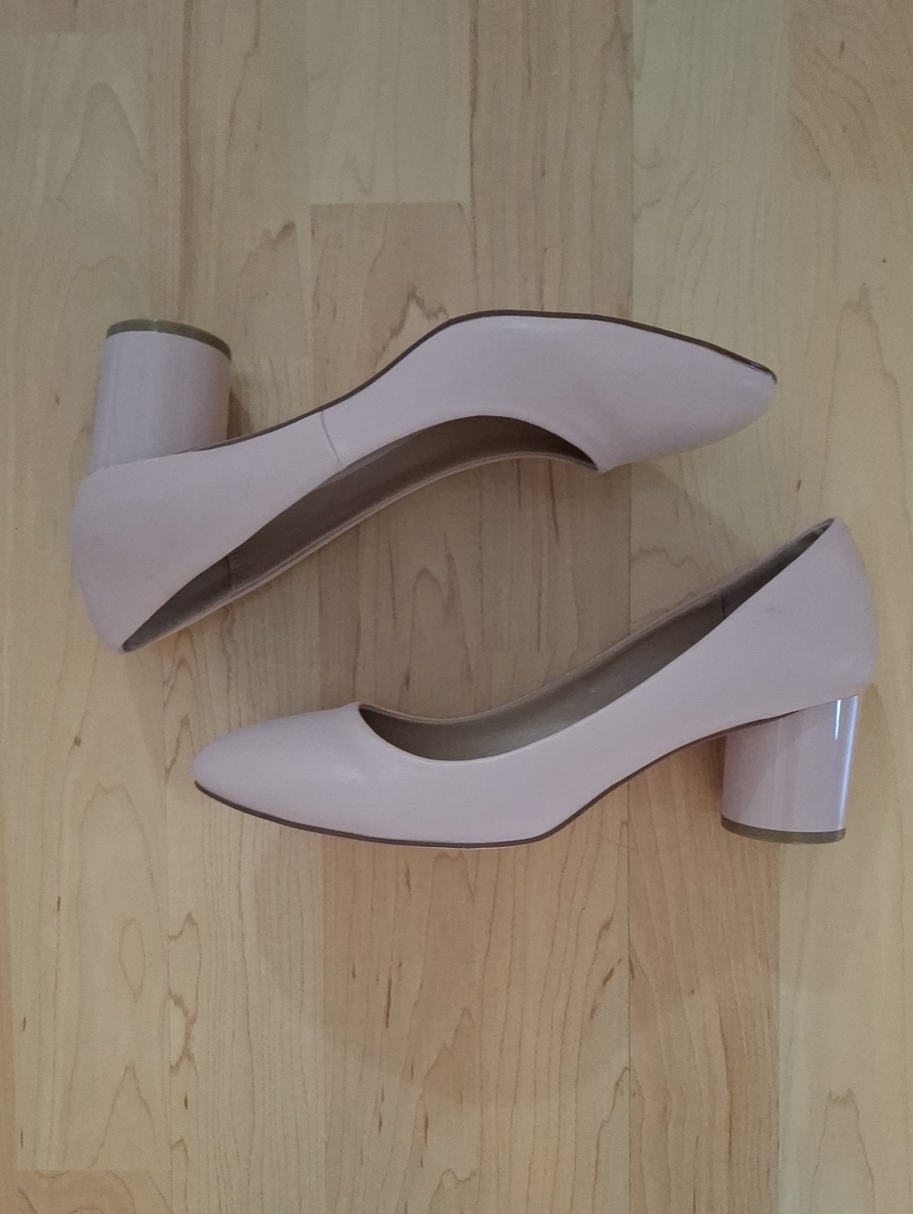 Matt & Nat Women's Blush Pink Pumps With Cylinder Block Heel Sz 9